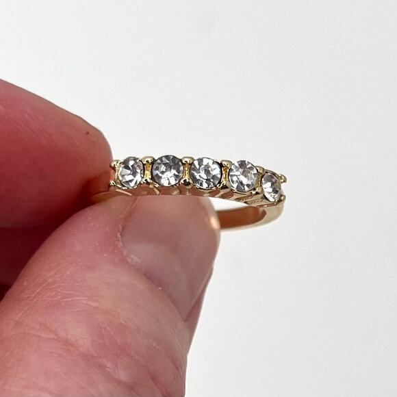 Ettika Fashion Jewelry  3 Gold Rhinestone Ring Set GTRS078 7.5/8 NWT - Picture 6 of 8